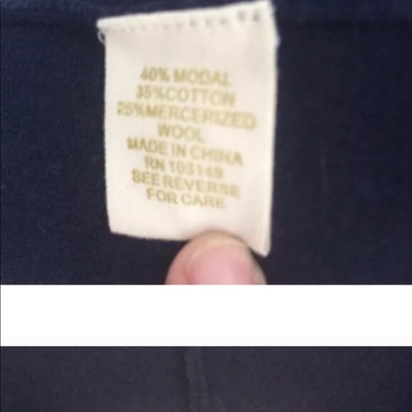 Navy blue hoodie sweater vest - Picture 3 of 3